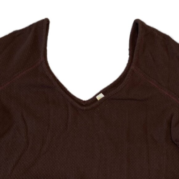 Free People Women's Juliet Bell Sleeve V-Neck Long-Sleeve Auburn Thermal Size M - Picture 4 of 9